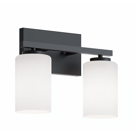 Afx Leo 13'' Vanity, Clear Glass Shade, Black Finish LEOV1309MBBK